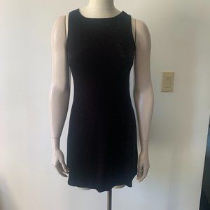 DKNY Vintage Black Stretch Velvet Small mini Dress